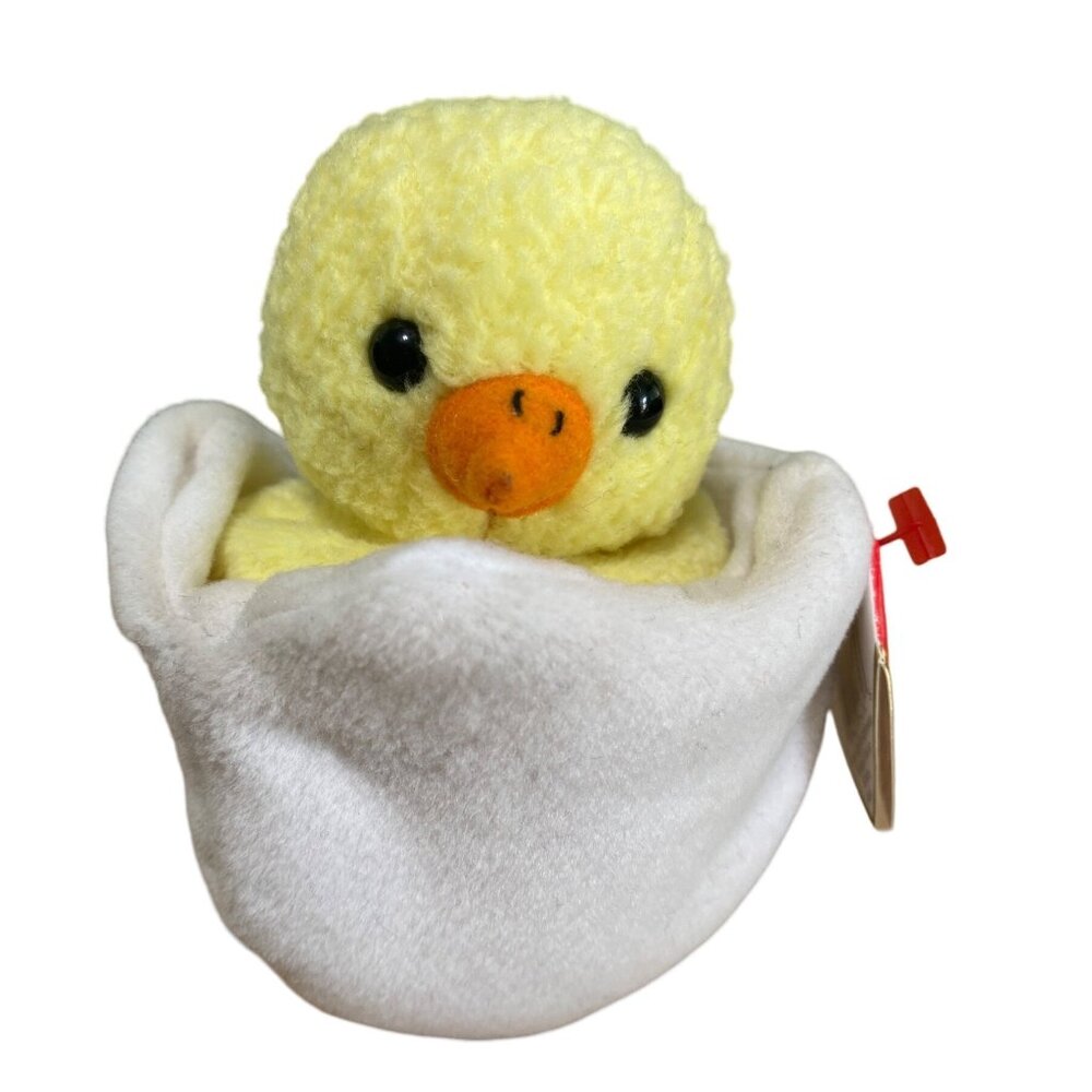 Ty Beanie Babies Eggbert Chick Hatchling Plush Stuffed Animal Hang 5th Gen Tush